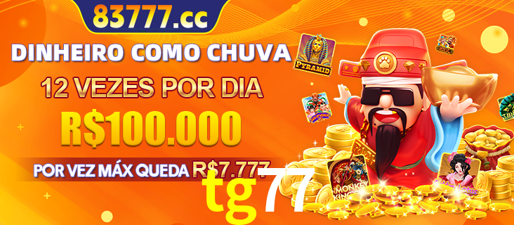 Banner do programa de recompensas Recomende para amigos do tg77, detalhando os bônus por convidar amigos, com prêmios que chegam a R$288.888.