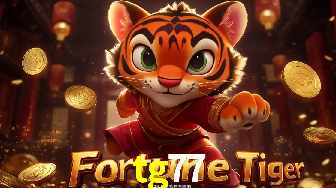 O carismático mascote do jogo de slot Fortune Tiger, um tigre fofo em pose de artes marciais, pronto para trazer sorte e multiplicadores de ganhos no cassino online tg77.
